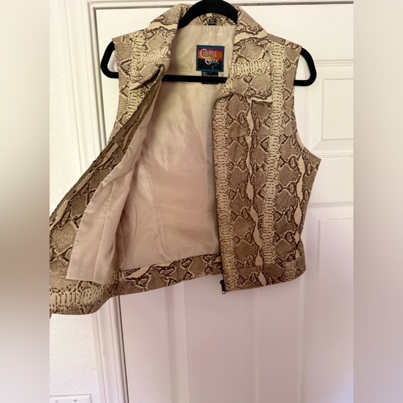 Vintage Snake Print Leather Vest - Picture 3 of 6